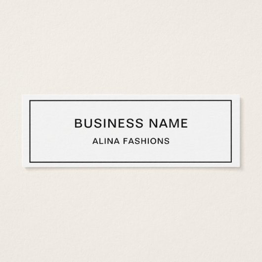 Eenvoudige Kleding Business Logo display Prijs Lab Mini Visitekaartjes (Achterkant)