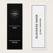 Eenvoudige Kleding Business Logo display Prijs Lab Mini Visitekaartjes (Voorkant /achterkant)