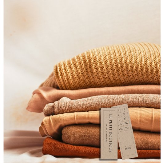 Eenvoudige Kleding Maat Grafiek Kraft Swing Prijs  Mini Visitekaartjes