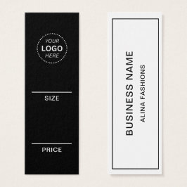Eenvoudige kleding zakelijk logo display Prijskaar Mini Visitekaartjes