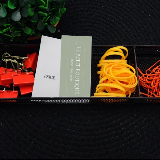 Eenvoudige kledingopslag Verhangend Label voor wee Mini Visitekaartjes