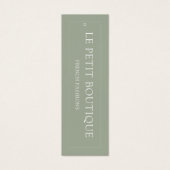 Eenvoudige kledingopslag Verhangend Label voor wee Mini Visitekaartjes (Voorkant)