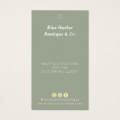 Eenvoudige kledingwinkel Sage Green Retail Prijs l Visitekaartje (Voorkant)