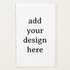 Eenvoudige kleine 5.5" x 8.5" harde kaft, Witte sp Planner