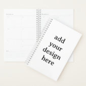 Eenvoudige kleine 5.5" x 8.5" harde kaft, Witte sp Planner (Display)