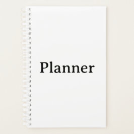 Eenvoudige kleine 5.5" x 8.5" harde kaft, Witte sp Planner
