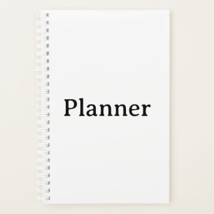 Eenvoudige kleine 5.5" x 8.5" harde kaft, Witte sp Planner
