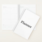 Eenvoudige kleine 5.5" x 8.5" harde kaft, Witte sp Planner (Display)