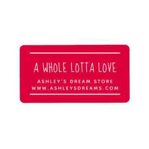 Eenvoudige kleine bedrijven rood dank u Sticker