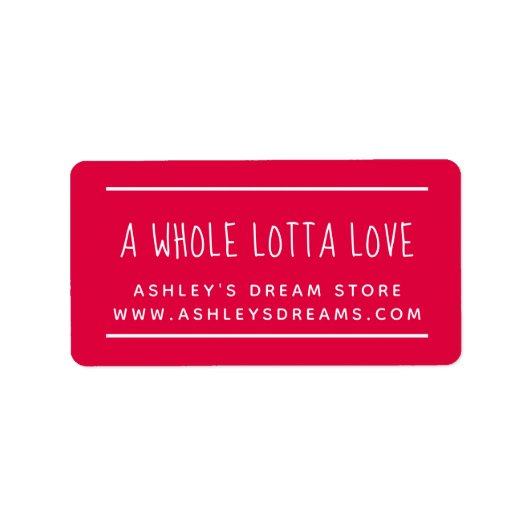 Eenvoudige kleine bedrijven rood dank u Sticker (Voorkant)