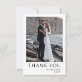 Eenvoudige kleine foto bruiloft bedankkaart (Voorkant)
