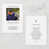 Eenvoudige kleine fotogedenkplaat visitekaartje (Voorkant / Achterkant)