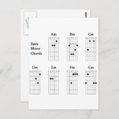 Eenvoudige kleine koorden briefkaart (Voorkant / Achterkant)