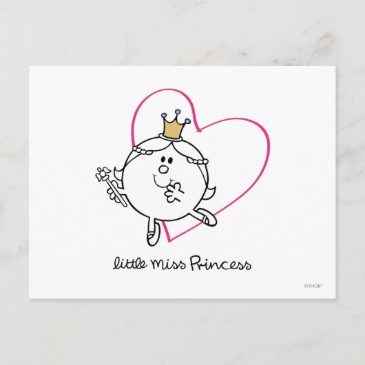 Eenvoudige kleine Miss Princess | Roze Hart Briefkaart (Voorkant)