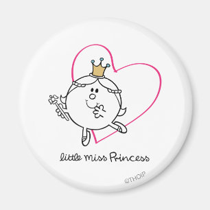 Eenvoudige kleine Miss Princess Roze Hart Magneet