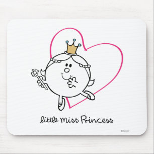 Eenvoudige kleine Miss Princess   Roze Hart Muismat