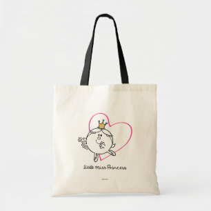 Eenvoudige kleine Miss Princess   Roze Hart Tote Bag