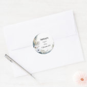 eenvoudige kleine ronde witte rozen trouwstickers ronde sticker (Envelop)