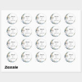 eenvoudige kleine ronde witte rozen trouwstickers sticker (Vel)