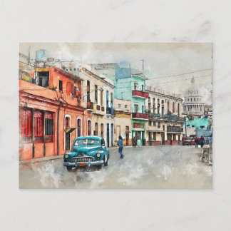 Eenvoudige kleine stad briefkaart