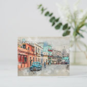 Eenvoudige kleine stad briefkaart (Staand voorkant)