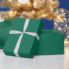 Eenvoudige kleine sterren heldere groene kerstvaka cadeaupapier
