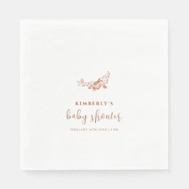 Eenvoudige kleine Wildflower Boho Baby shower Servet