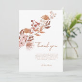 Eenvoudige kleine Wildflower Boho | HERFST BABY SH Bedankkaart (Staand voorkant)