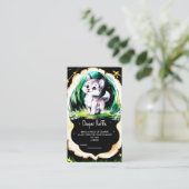 Eenvoudige kleine wolf Baby shower Informatiekaartje (Staand voorkant)