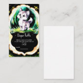 Eenvoudige kleine wolf Baby shower Informatiekaartje (Voorkant / Achterkant)