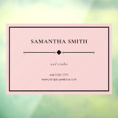 Eenvoudige Kleine Zakelijke Naam Nagelstudio Salon Raamsticker (Vel 3)