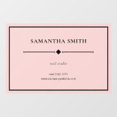 Eenvoudige Kleine Zakelijke Naam Nagelstudio Salon Raamsticker (Vel)