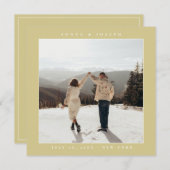 Eenvoudige Kleur Eenvoudige Tekst en Foto Bewaar d Save The Date (Voorkant / Achterkant)