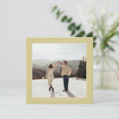 Eenvoudige Kleur Eenvoudige Tekst en Foto Bewaar d Save The Date (Staand voorkant)