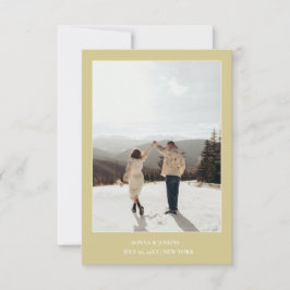 Eenvoudige Kleur Eenvoudige Tekst en Foto Save The Date