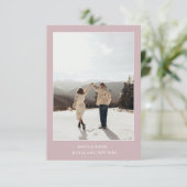 Eenvoudige Kleur Eenvoudige Tekst en Foto Save The Date (Staand voorkant)