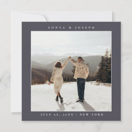 Eenvoudige Kleur Eenvoudige Tekst en Foto Save The Date