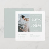 Eenvoudige Kleur Eenvoudige Tekst en Foto Save The Kaart (Voorkant / Achterkant)