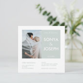 Eenvoudige Kleur Eenvoudige Tekst en Foto Save The Kaart (Staand voorkant)