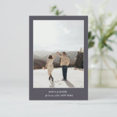 Eenvoudige Kleur Eenvoudige Tekst en Foto Save The Save The Date (Staand voorkant)