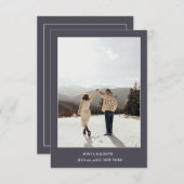 Eenvoudige Kleur Eenvoudige Tekst en Foto Save The Save The Date (Voorkant / Achterkant)