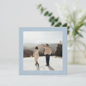 Eenvoudige Kleur Eenvoudige Tekst en Foto Save The Save The Date (Staand voorkant)