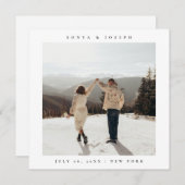 Eenvoudige Kleur Eenvoudige Tekst en Foto Save The Save The Date (Voorkant / Achterkant)