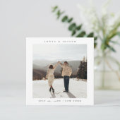 Eenvoudige Kleur Eenvoudige Tekst en Foto Save The Save The Date (Staand voorkant)