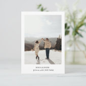 Eenvoudige Kleur Eenvoudige Tekst en Foto / Trouw- Save The Date (Staand voorkant)