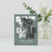 Eenvoudige kleur Elegante tekst en foto Opslaan De Briefkaart (Staand voorkant)