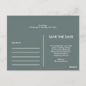 Eenvoudige kleur Elegante tekst en foto Opslaan De Briefkaart (Achterkant)