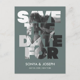 Eenvoudige kleur Elegante tekst en foto Opslaan De Briefkaart