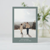 Eenvoudige kleur Elegante tekst en foto Opslaan De Save The Date (Staand voorkant)