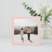 Eenvoudige kleur Elegante tekst en foto Opslaan De Save The Date (Staand voorkant)